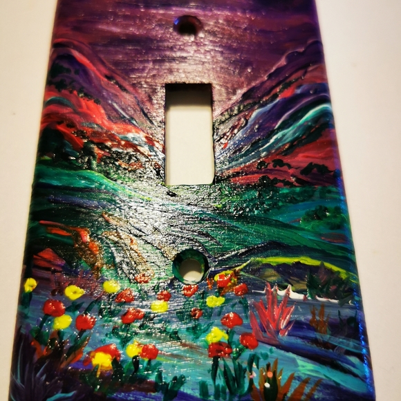Handpainted Plastic Light Switch Plate - Picture 12 of 12